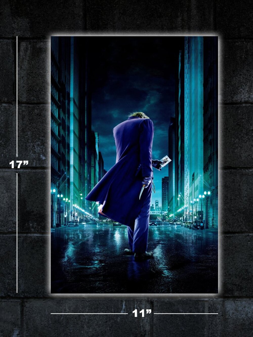 Batman Dark Knight movie poster - 11x17 wall art print merch Joker Heath Ledger